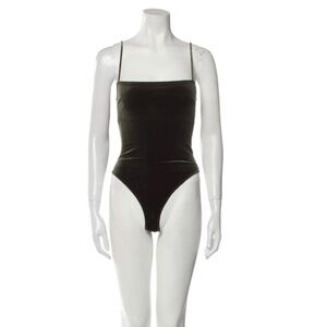 Fleur Du Mal - Square Neckline Sleeveless Bodysuit Size: XS